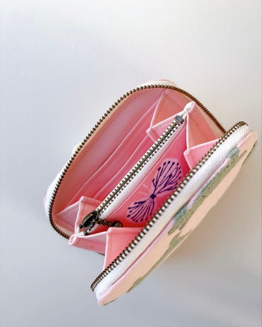 ☆ミナペルホネン☆ラウンドファスナー長財布☆コンパクトウォレット☆ハンドメイド