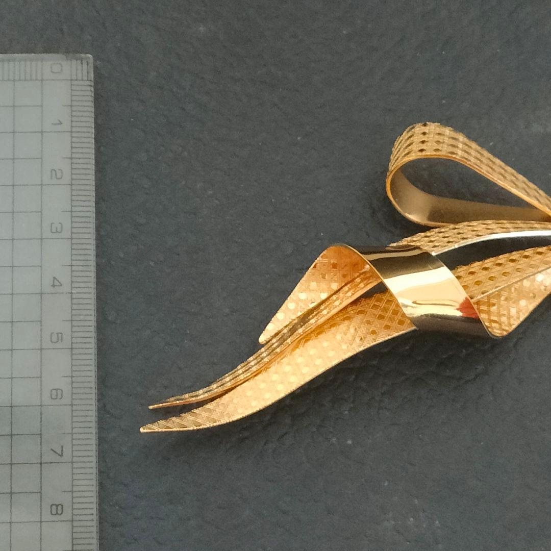 クリスチャンディオール リボンモチーフ ブローチ 特大 11cm