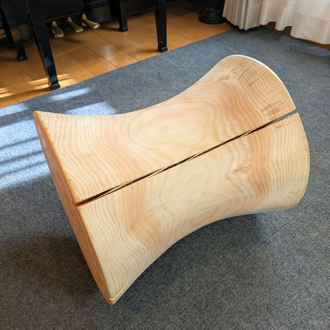 outdoorman　檜⑥　丸太　椅子　スツール　高さ約40㎝