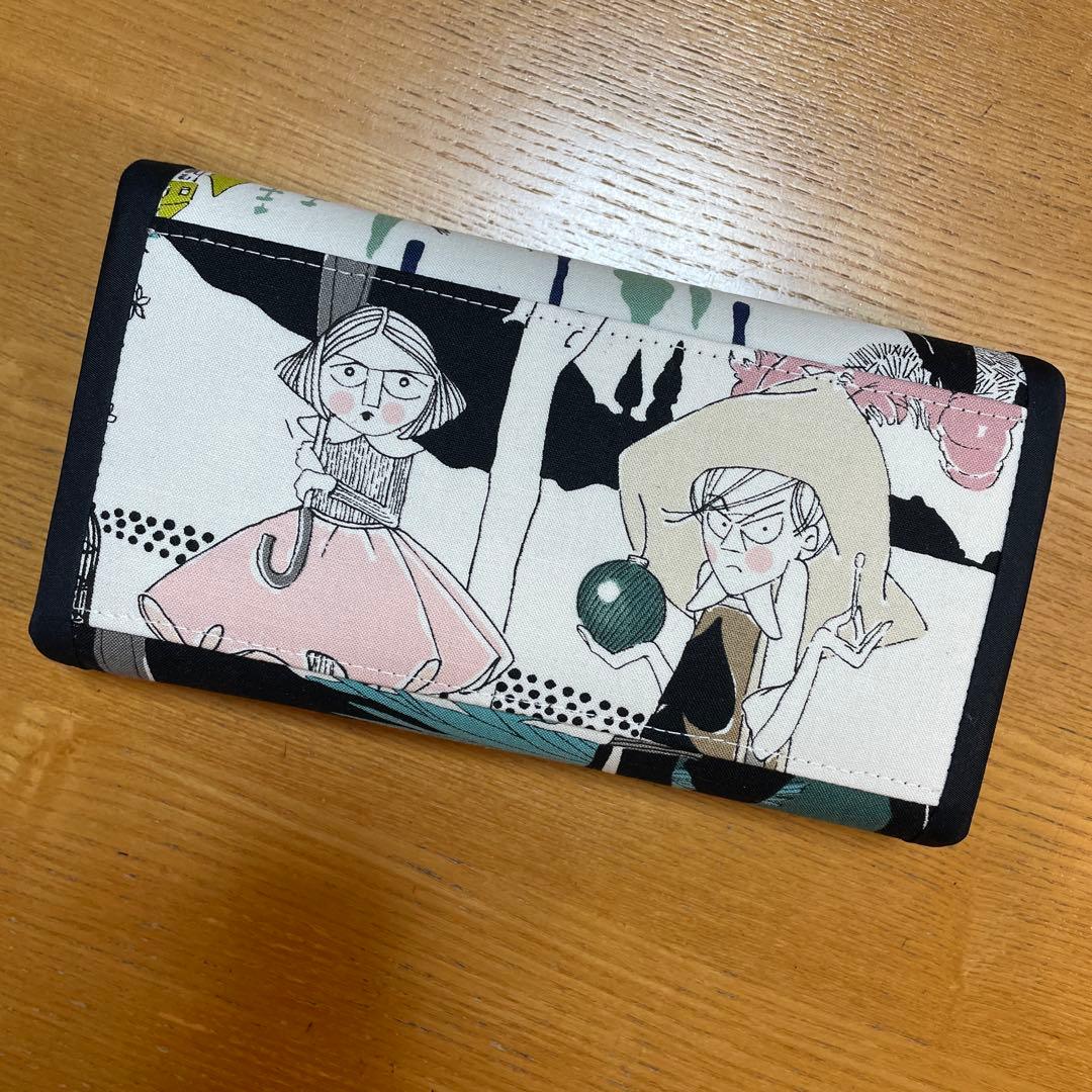 ゆめ　長財布　やりくり財布　ハンドメイド　廃盤レア生地