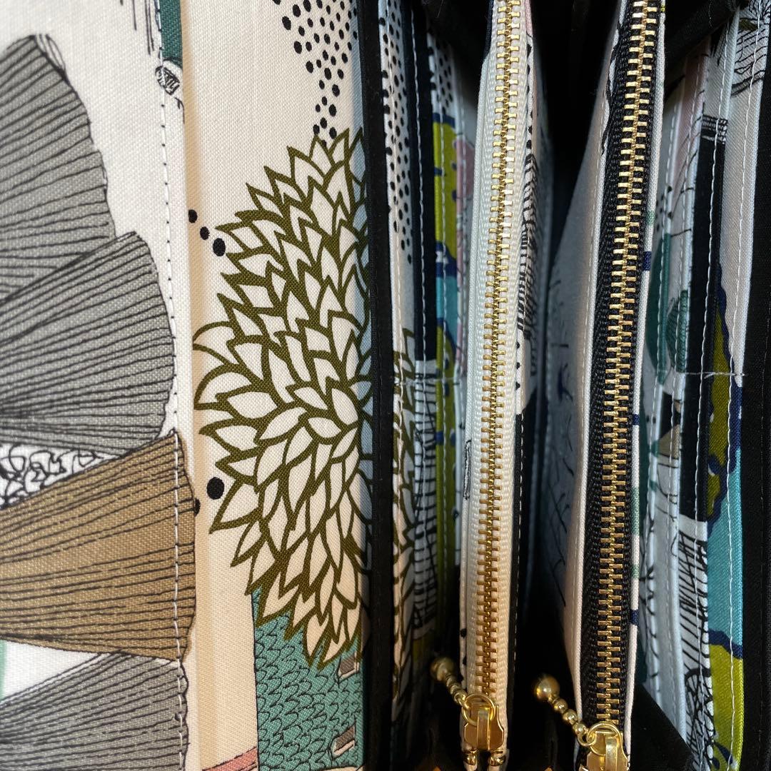 ゆめ　長財布　やりくり財布　ハンドメイド　廃盤レア生地