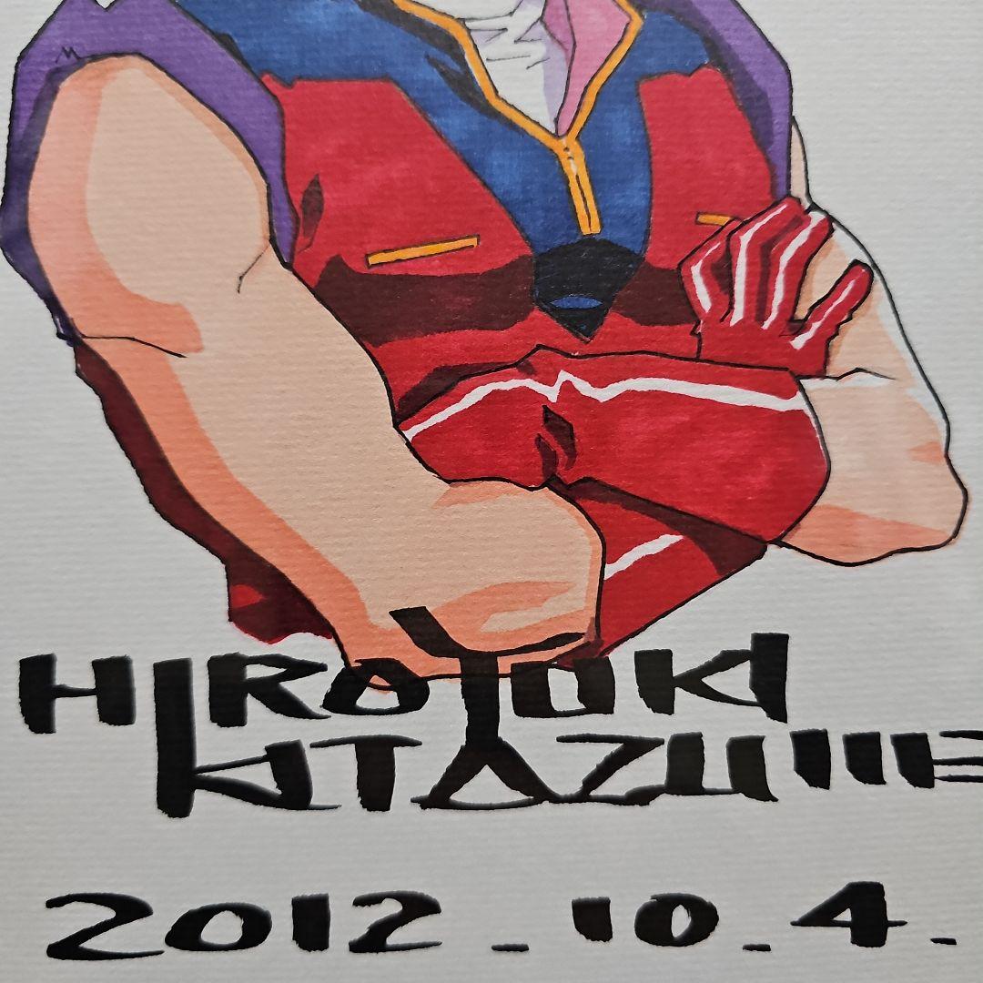 安彦良和 直筆色紙「 クルドの☆ 」 安彦良和直筆カラー色紙「機動戦士