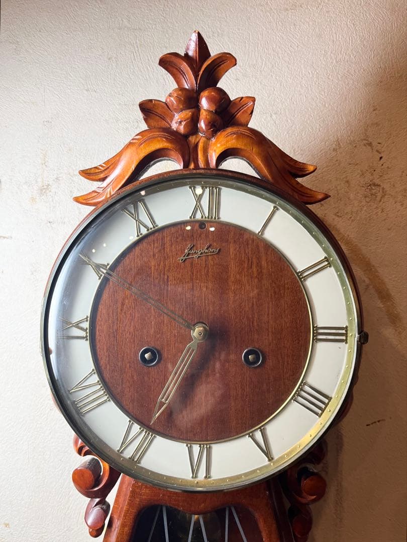 ユンハンス　ミニミニ　珍品　柱時計　古時計　レトロ　振り子　アンティーク　精工舎