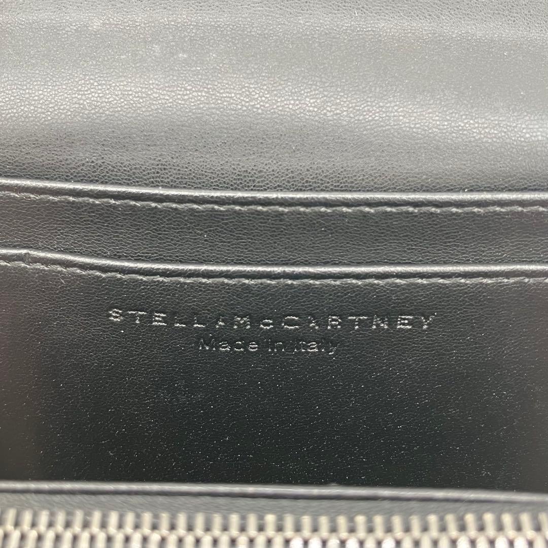 ステラマッカートニー　ファラベラ ロゴチャーム　二つ折り財布　ブラック