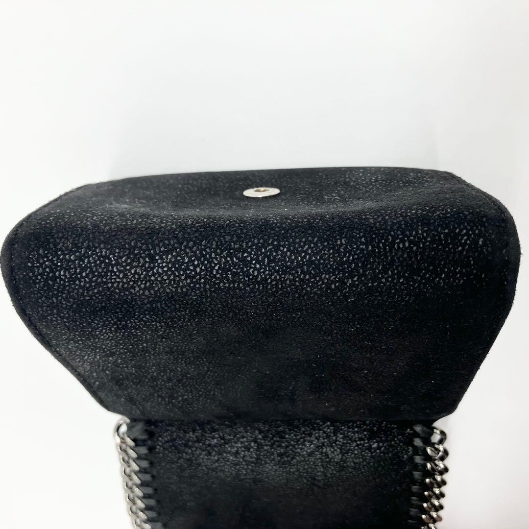 ステラマッカートニー　ファラベラ ロゴチャーム　二つ折り財布　ブラック