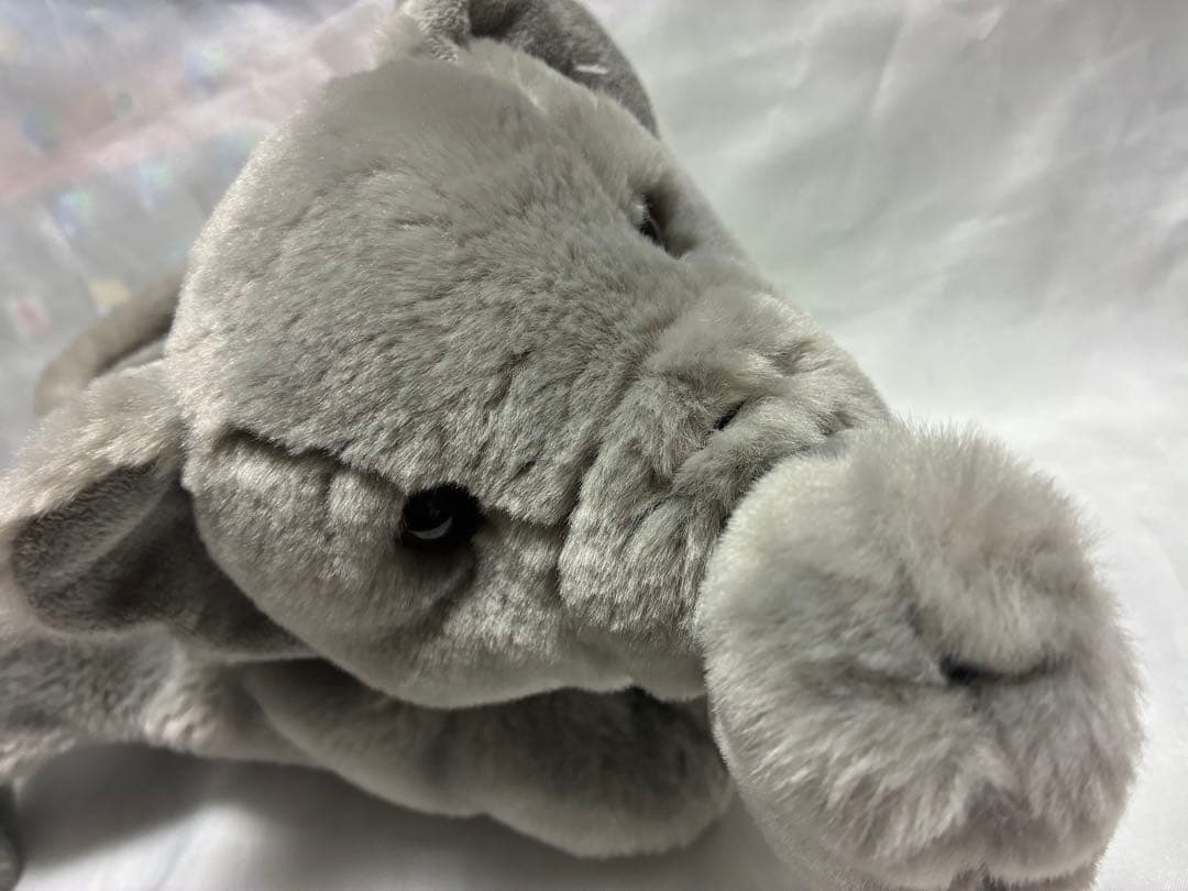 稀少　KORIMCO グレーの象のぬいぐるみ パペット　指人形　新品　ぞうさん