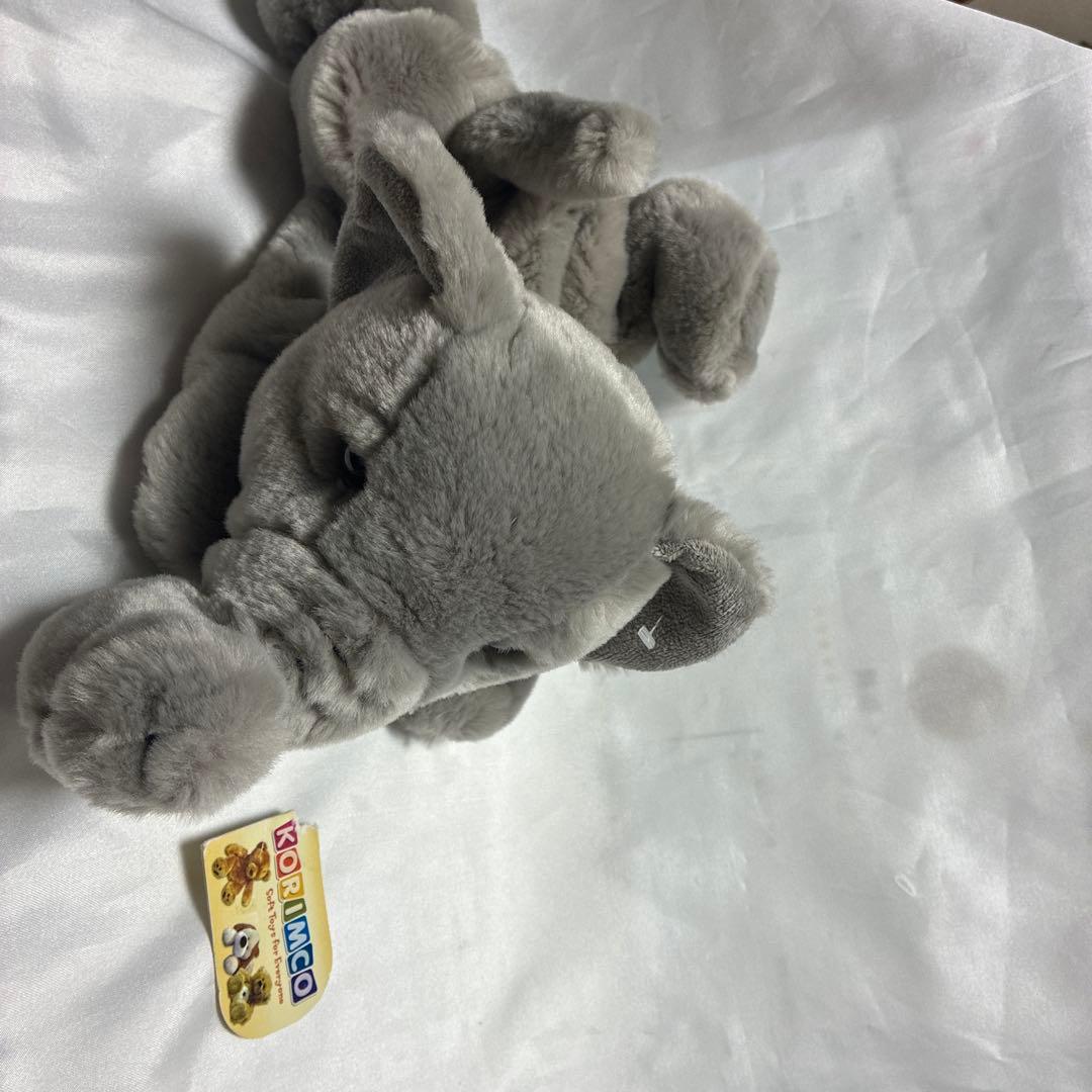 稀少　KORIMCO グレーの象のぬいぐるみ パペット　指人形　新品　ぞうさん