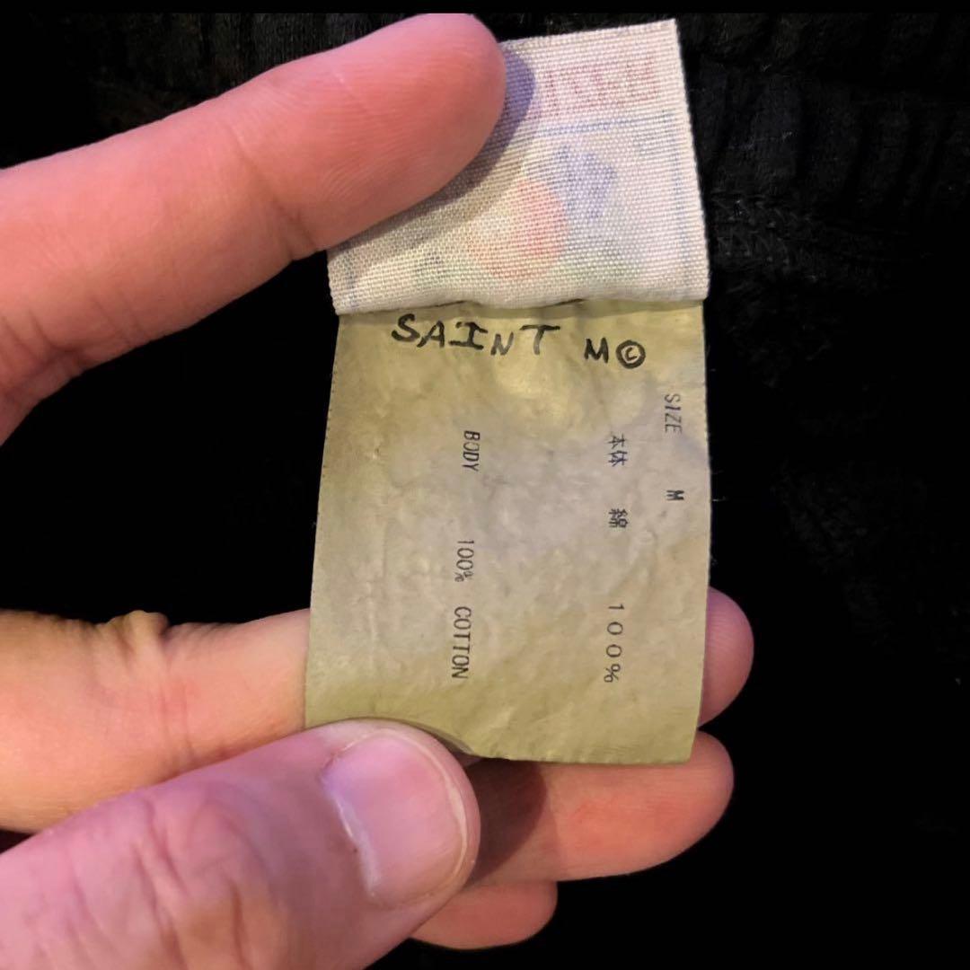 SAINT Mxxxxxx ロゴプリントプルオーバーパーカー メンズ L