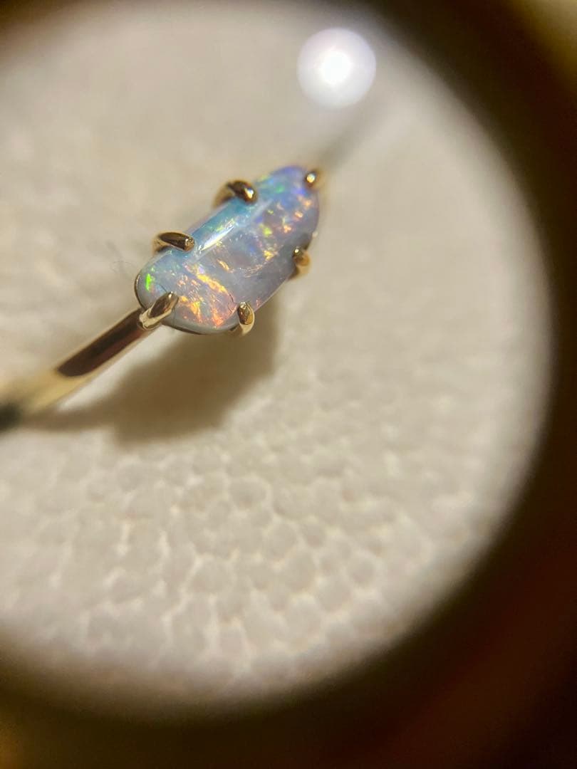ルシェル＊K18＊美しいボルダーオパールリングです
