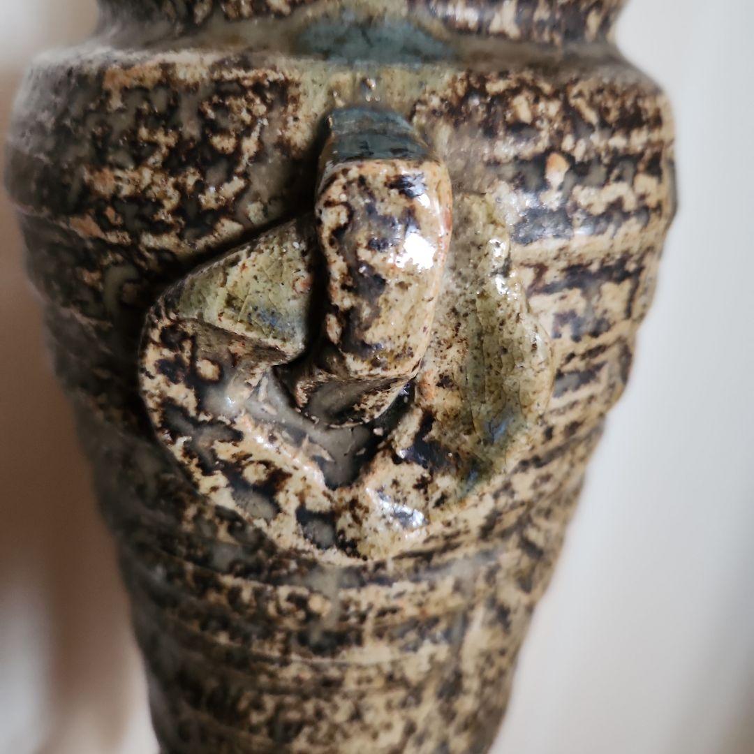 時代自然灰秞瀬戸焼花入れ箱付き