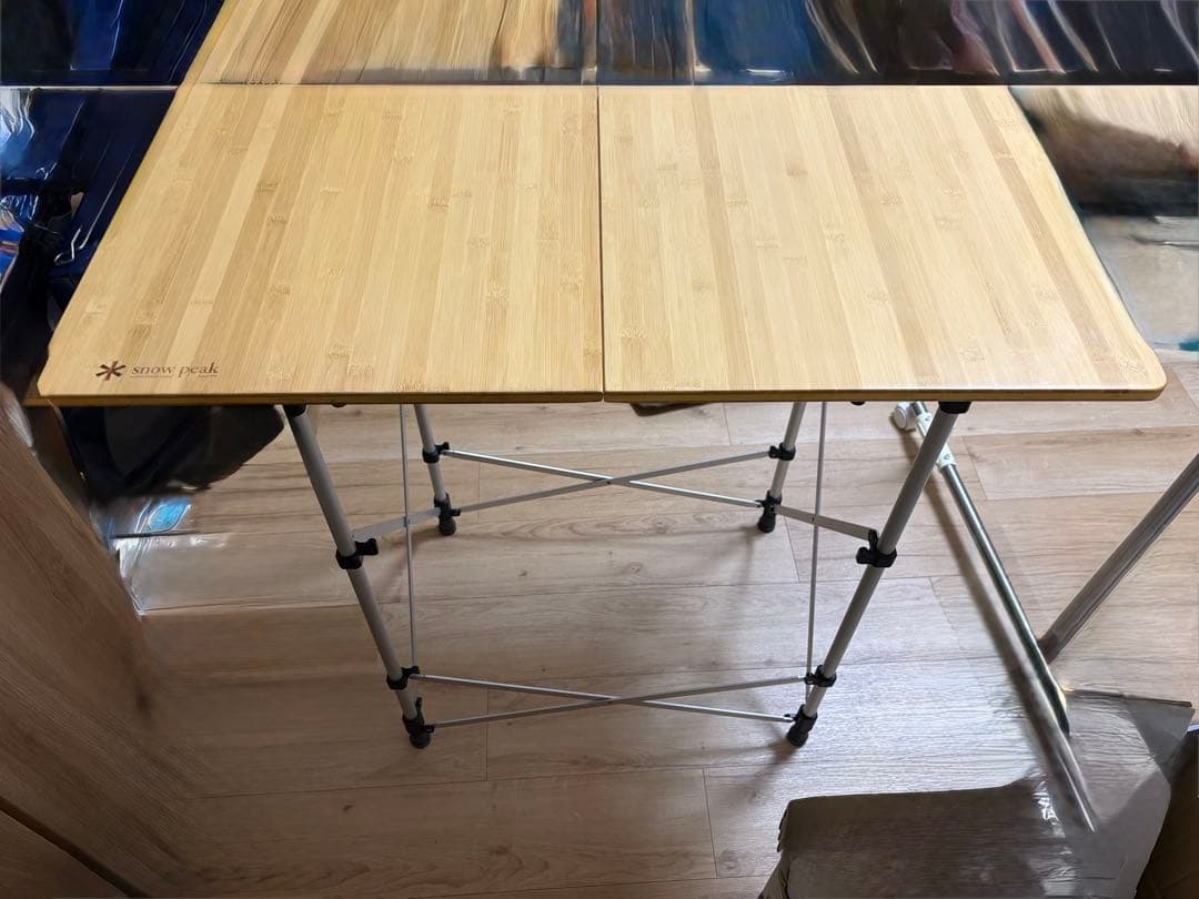 廃盤品レア✨ snow peak 折りたたみテーブル 竹製 収納バッグ付き