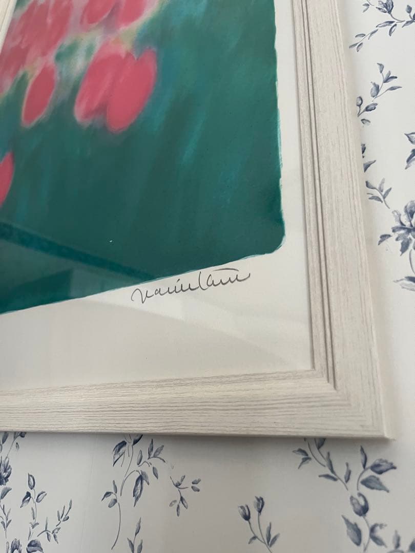 大きめ リトグラフ 新品額入 46✖️63 ジニーキム サイン ED 証明書