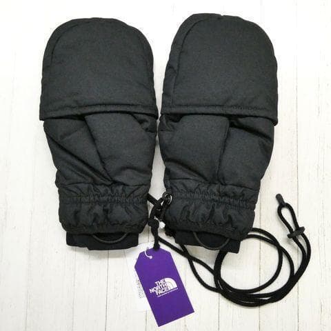ザ ノースフェイス パープルレーベル ダウングローブ ミトン 手袋 S 黒