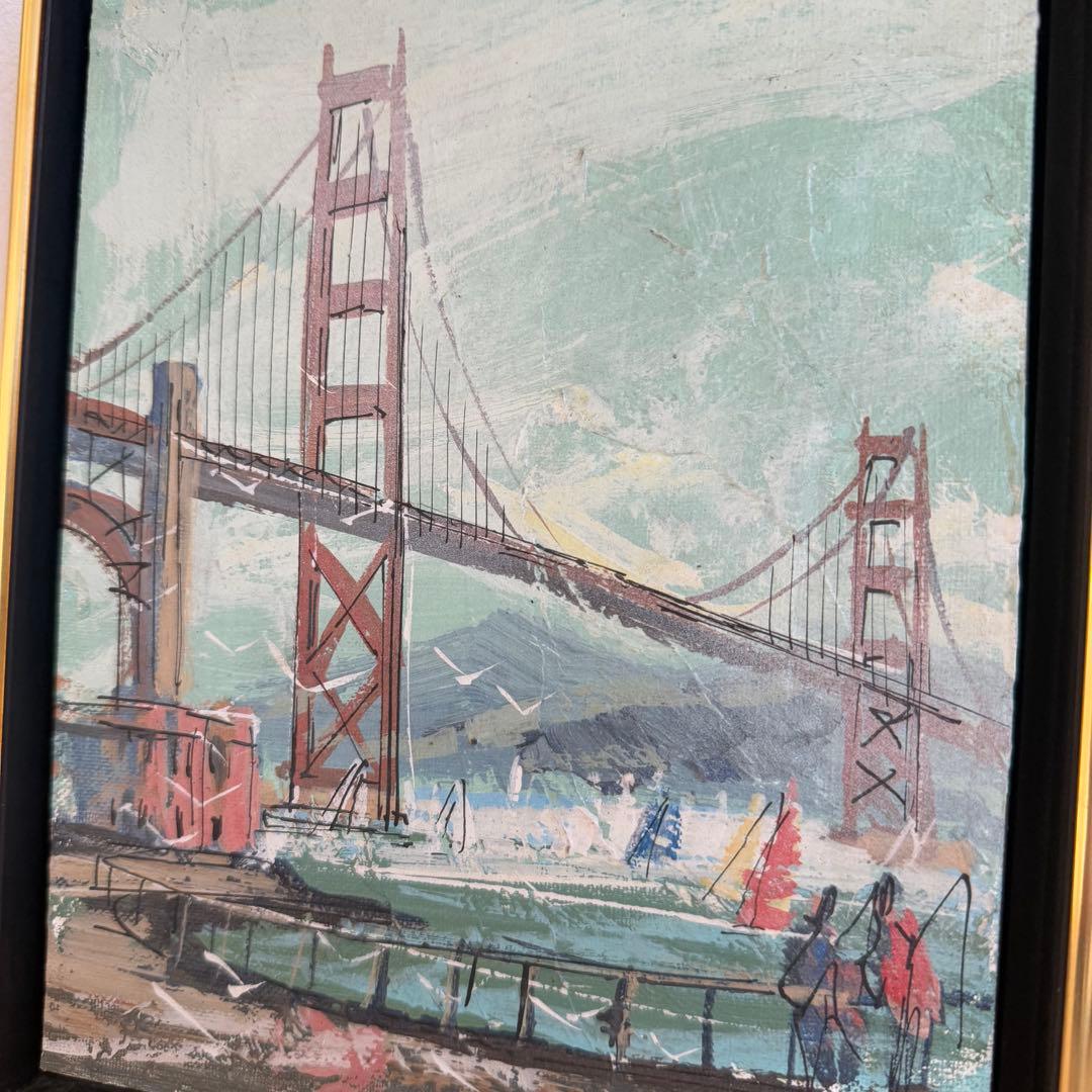お値下げ】ヴィンテージ アクリルペイント ゴールデンゲートブリッジ
