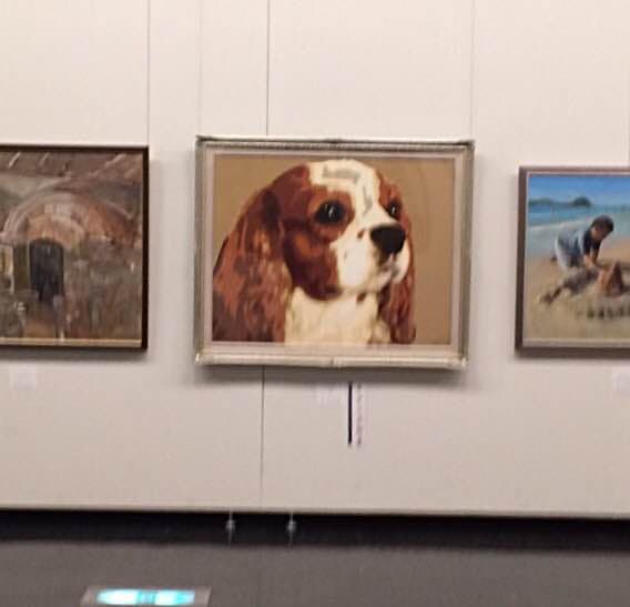 絵画キャバリアF6号『絆』キャンバス地にジークレイのグラフィックアート