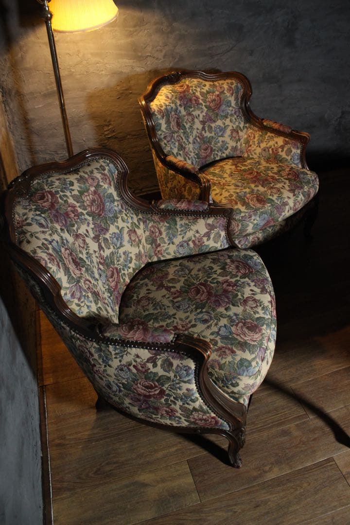 首都圏送無料〜80年代アンティーク ソファ テーブルセット エスハウス