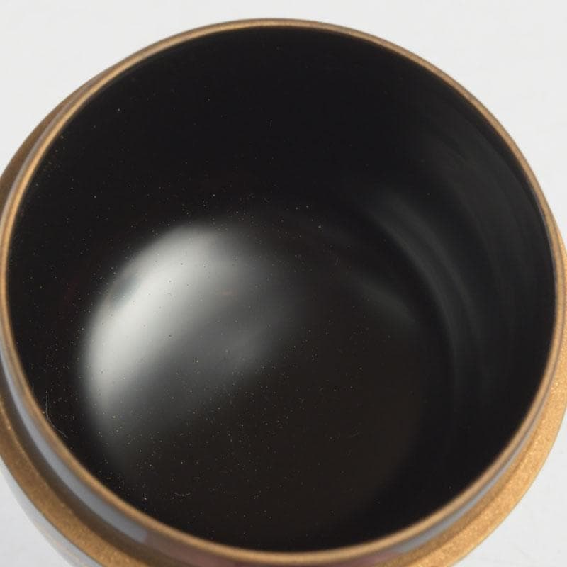 岡田紫峰作棗無垢 茶入れ 茶道具 直径6.5cm×高6.5cm