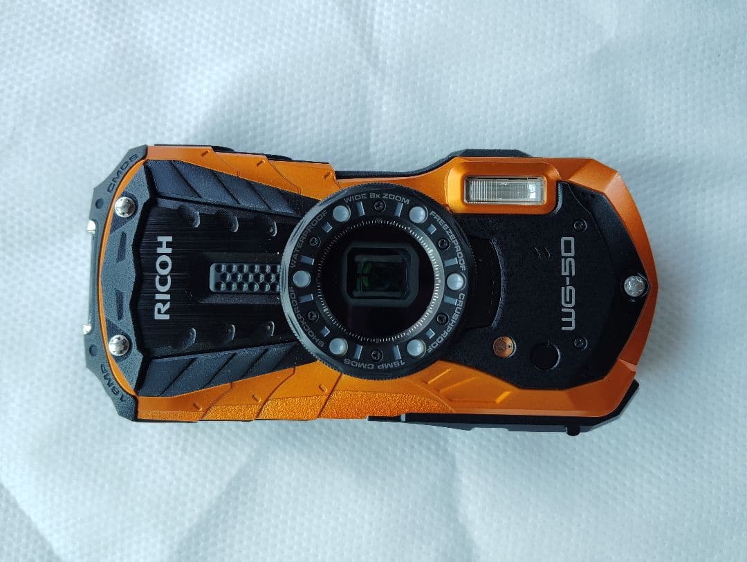 送料込み】RICOH リコー 防水 コンパクトデジタルカメラWG-50 オレンジ