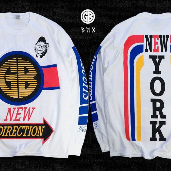 Gorilla Biscuits -BMX ロングスリーブ長袖シャツ(ホワイト)