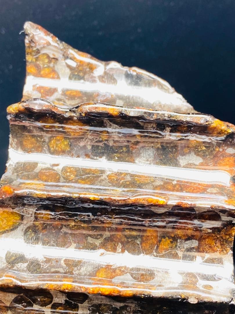 鑑別書付き パラサイト隕石 504g 123㍉ 石鉄隕石 セリコ隕石 高品質