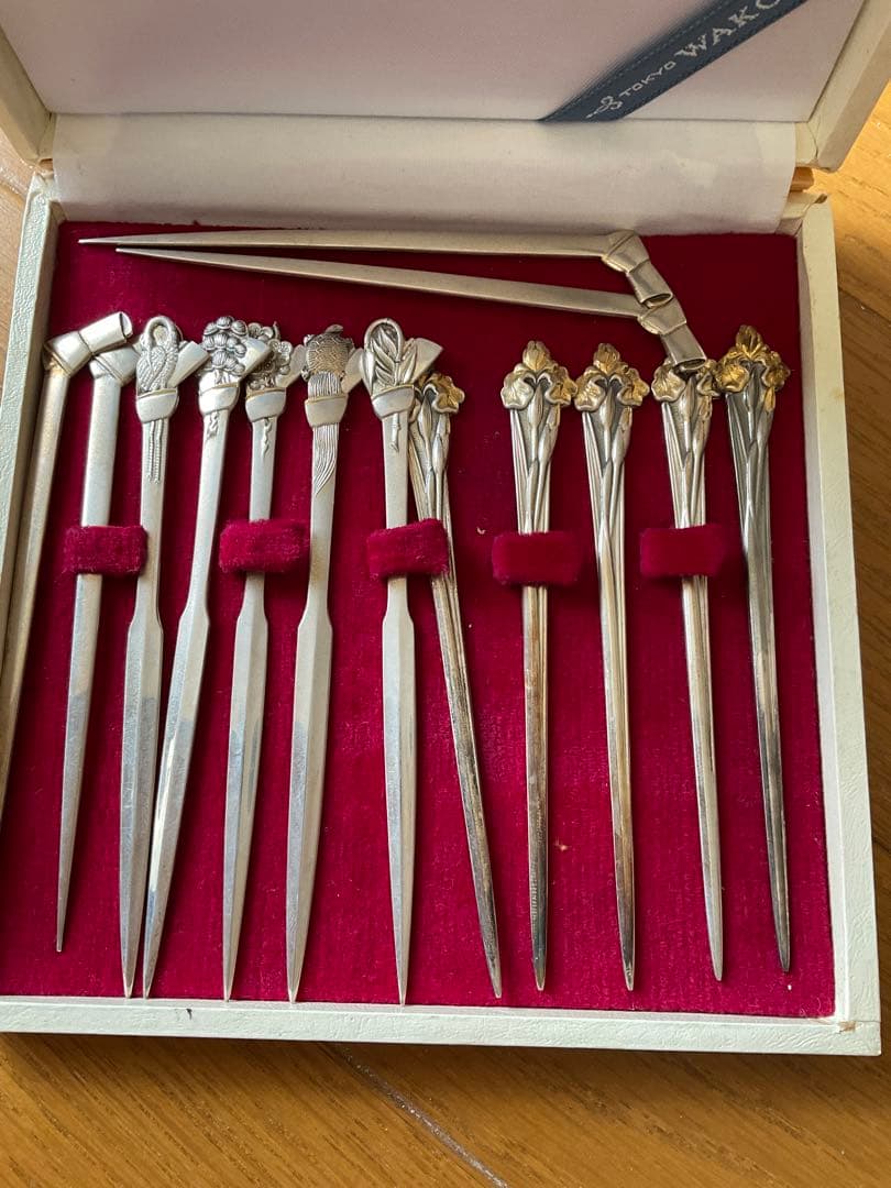 銀製 ピック 楊枝 2箱 貨幣 メダル 発行記念 公式記念 硬貨 銀杯 銀盃