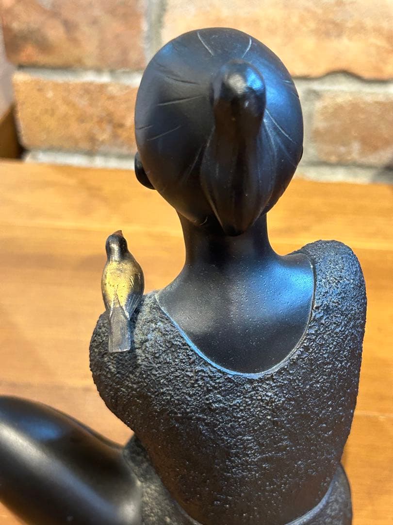 金工師 板保次作 銅製 「おすまし」 ブロンズ像