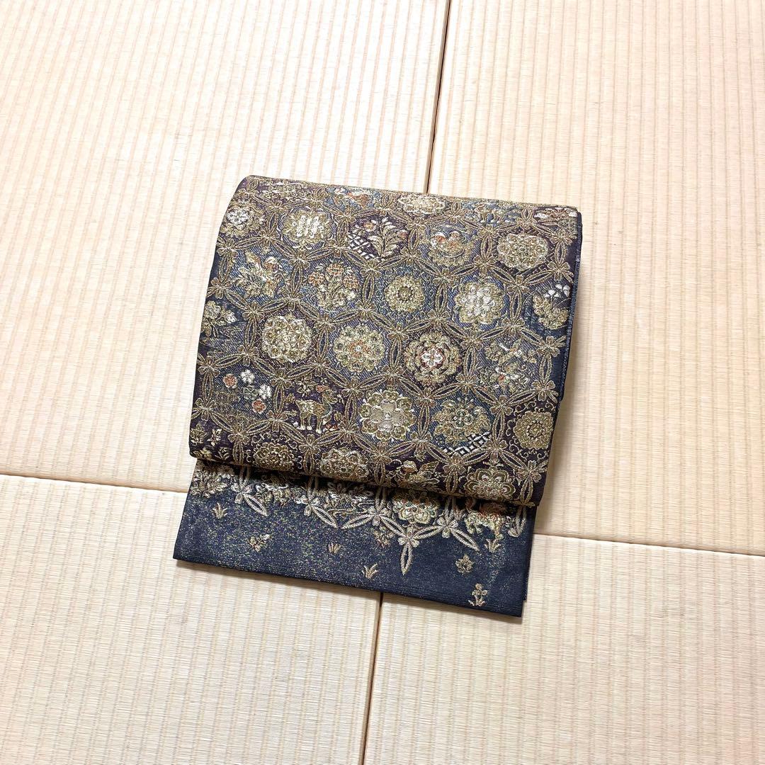 リバーシブル 螺鈿輪奈織 星の物語 京の名工 中村桂一 袋帯 木箱