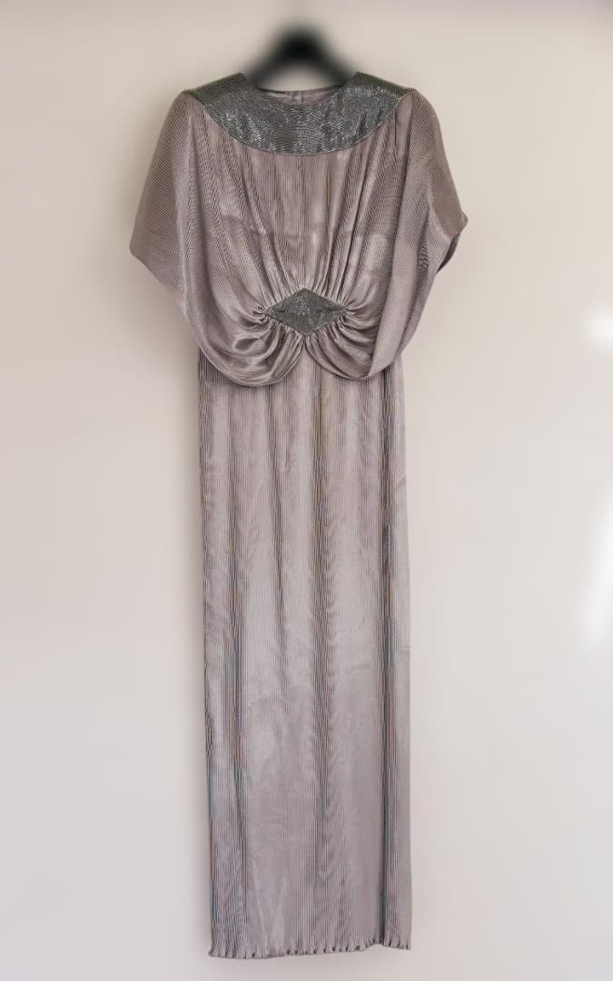 ダイアナ妃 シルバーロングドレス 英国王室御用達 GNYUKI TORIMARU