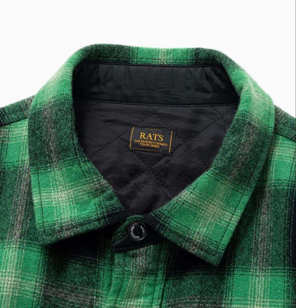 RATS 新作シャツジャケット　キムタクWOOL CHECK SHIRT JKT