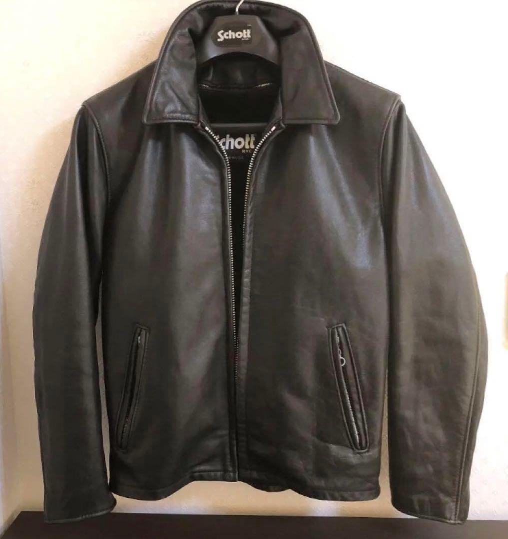希少品【Schott】ショット152襟付シングルライダース 36 - メルカリ