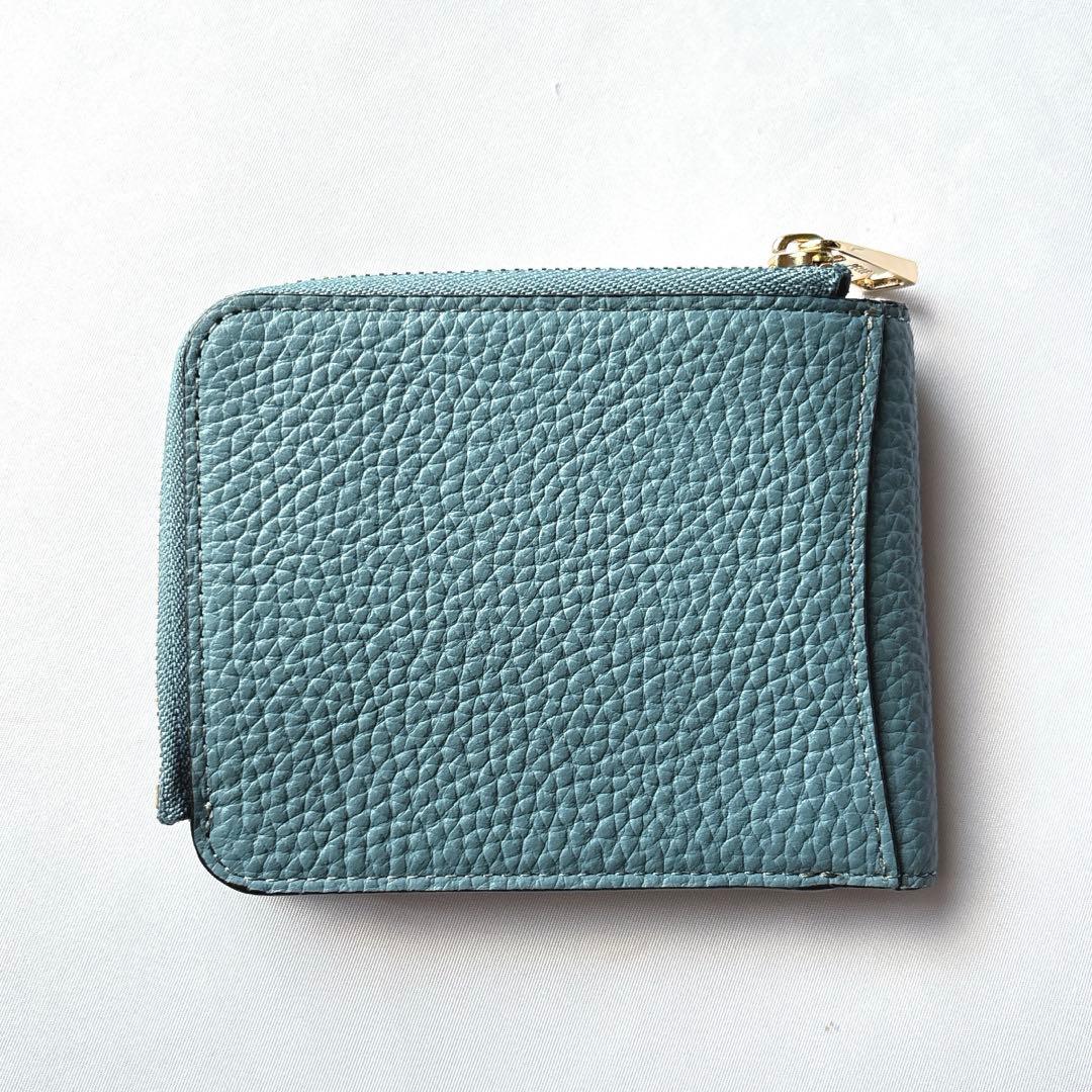 【新品】PELLE BORSA ペレボルサ レネット 二つ折り財布 ブルーグレー