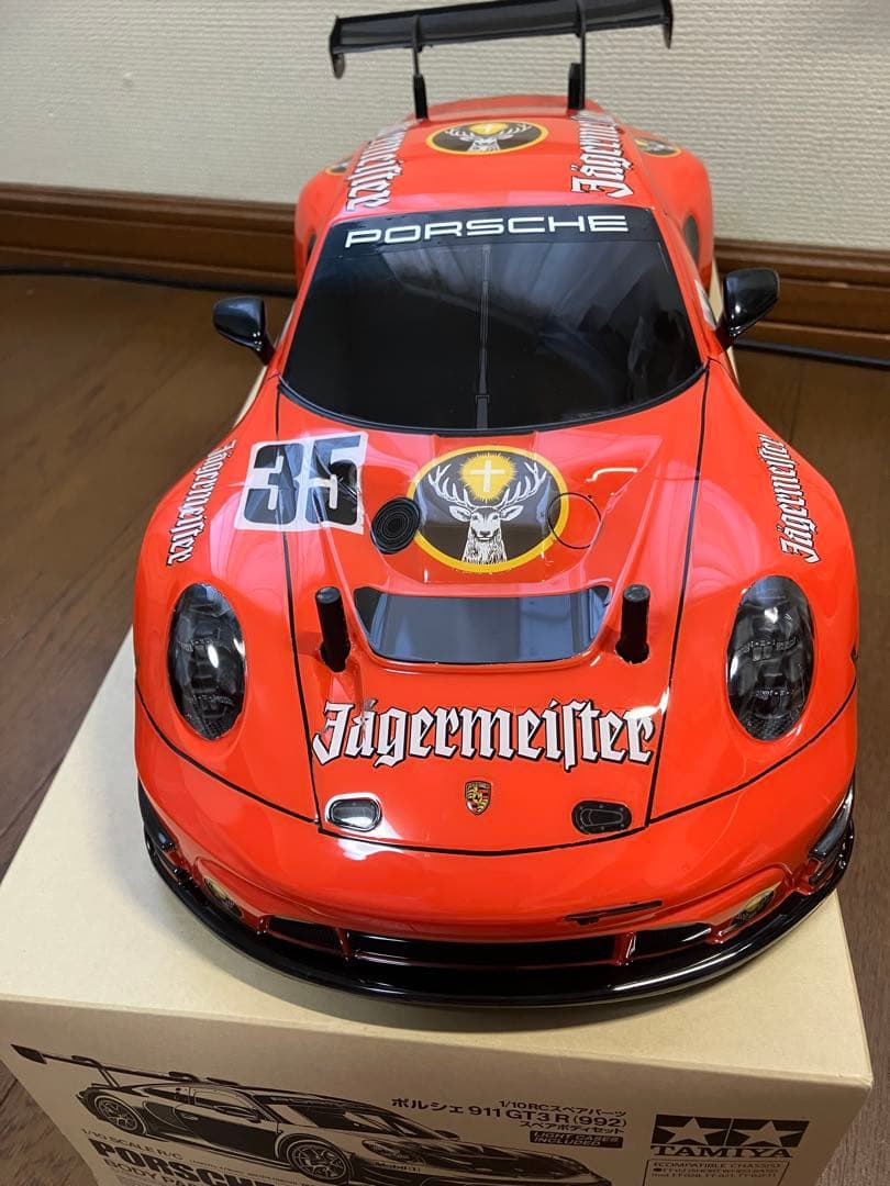 値下げしました。TAMIYA ポルシェ911 GT3R イェーガーマイスター仕様