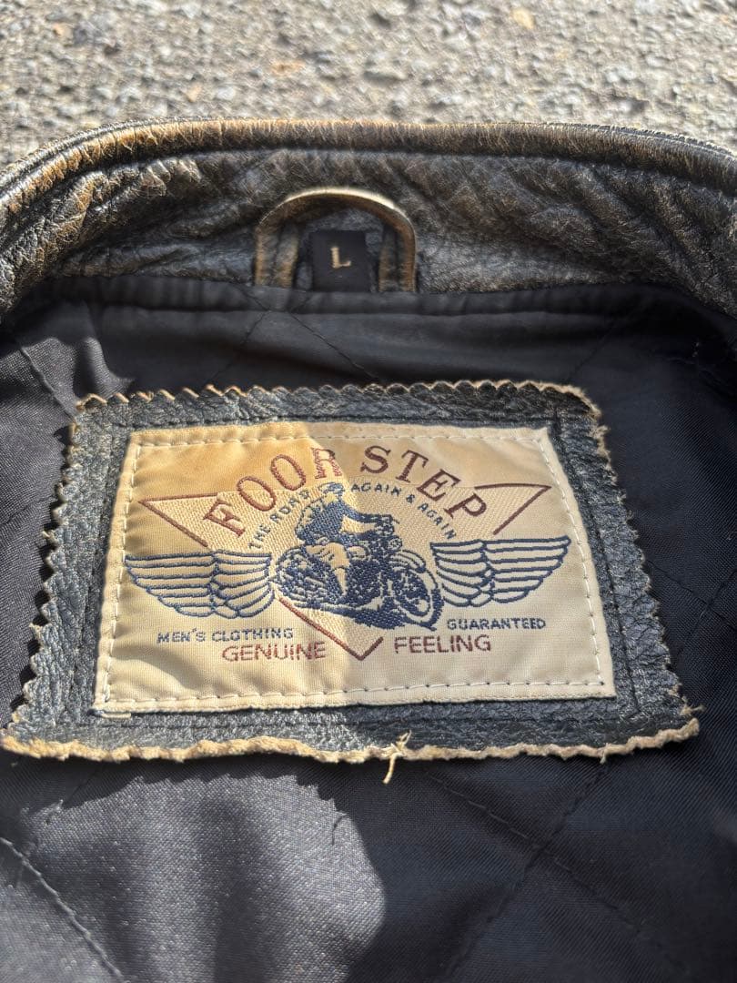 FOORSTEP ライダース 革ジャン 牛革 エイジング ヴィンテージ Lサイズ