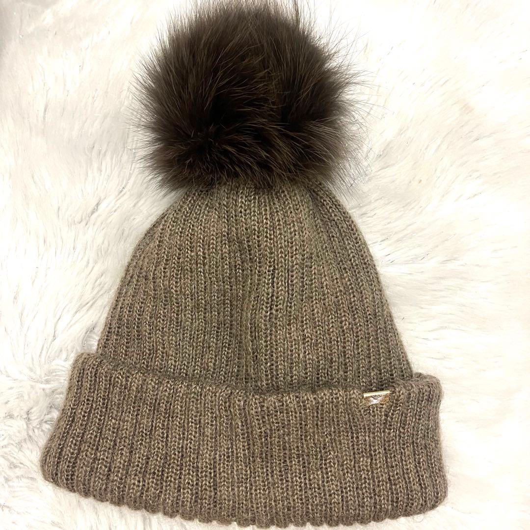 ca4la カシラ ニット帽 EX PLATINA FOX5 ファーニット