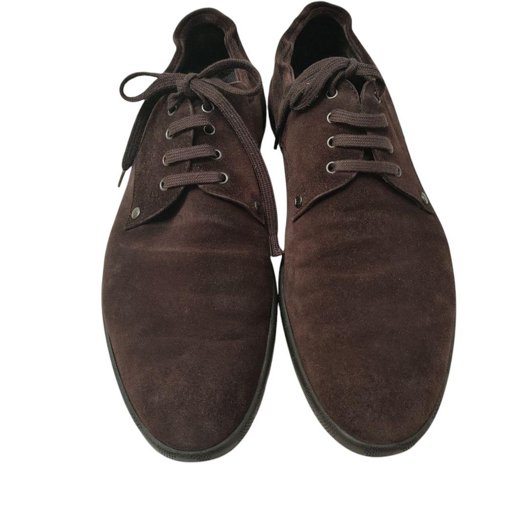 ルイヴィトン スウェードレザー シューズ 9.5ダミエ ダークブラウン メンズ