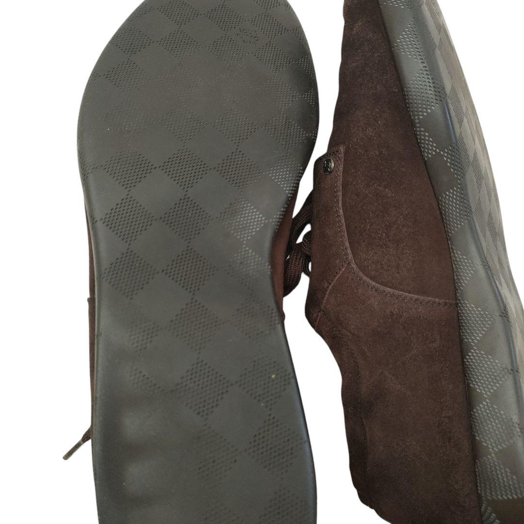 ルイヴィトン スウェードレザー シューズ 9.5ダミエ ダークブラウン メンズ