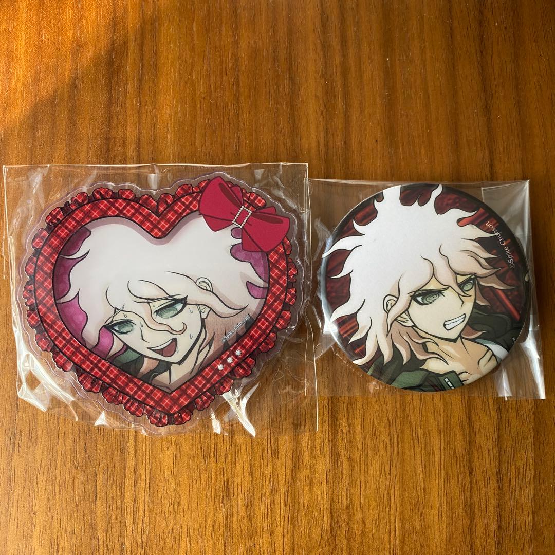 ダンガンロン パ エビテン 狛枝凪斗 缶バッジ ハート型アクリルバッジ