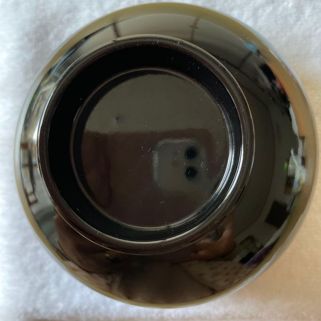 菊紋入り　黒　赤　高級会津漆器椀 吸物　割烹　10個セット　昭和レトロ