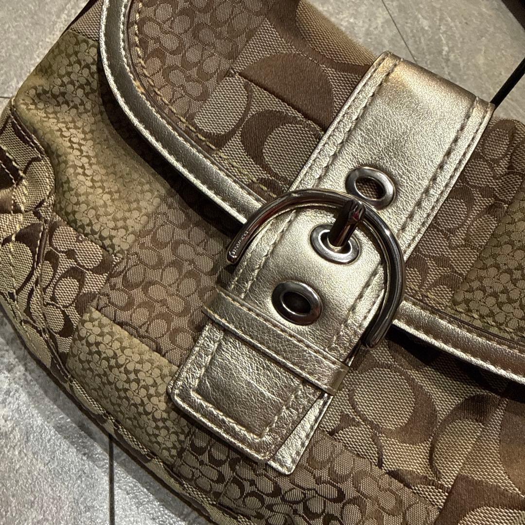 ブラウン系パッチワークショルダーバッグ