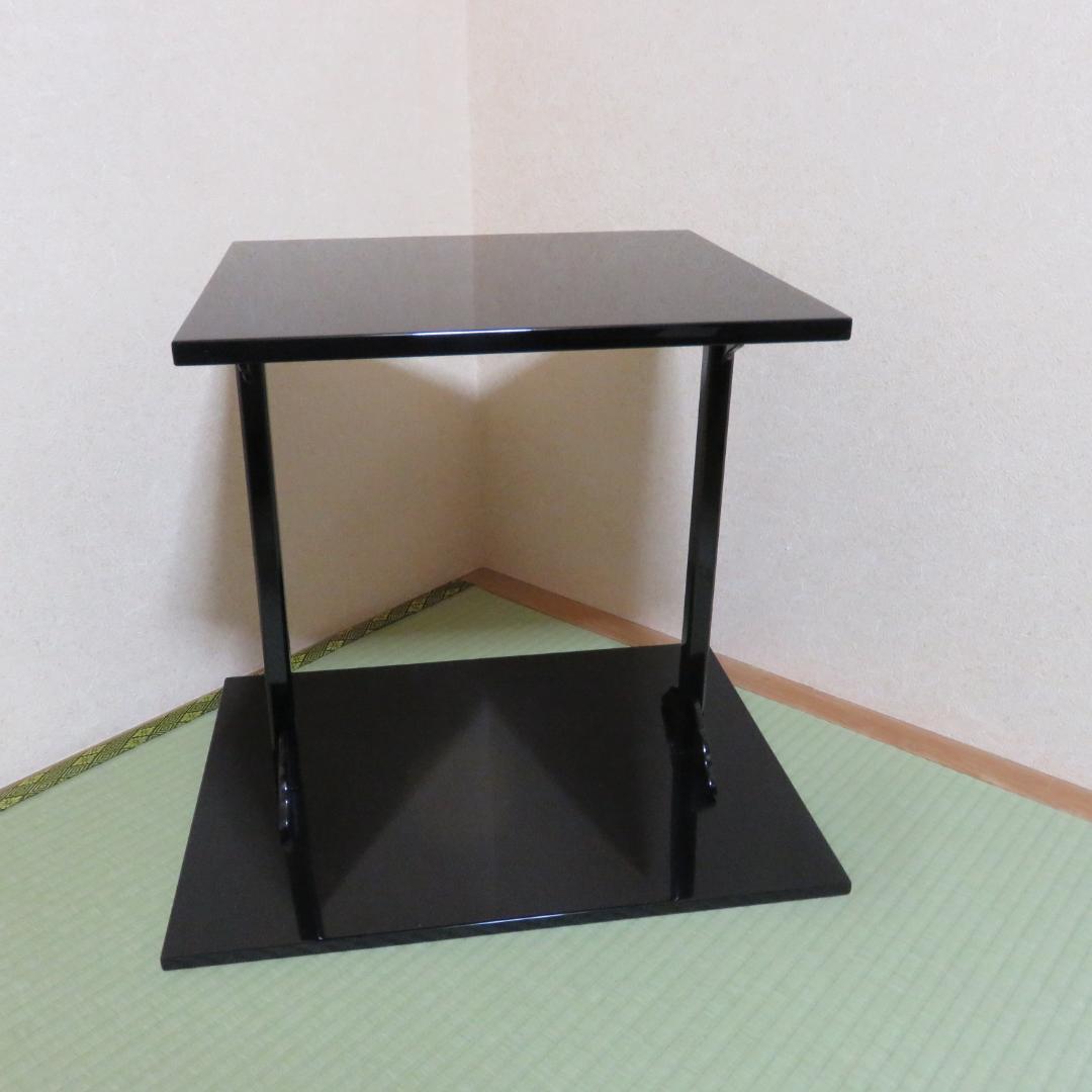 而妙斎好 黒真塗 四方棚 富悦作 スレあり 茶道具 棚