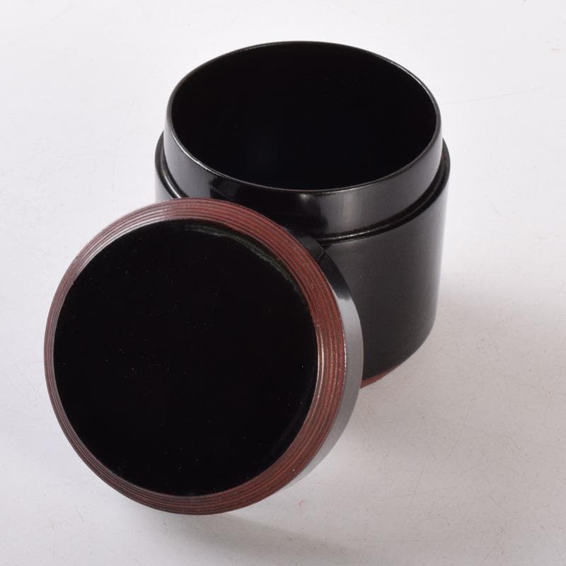 茶道具　山本春正作　黒漆　中棗　共箱　V　7220