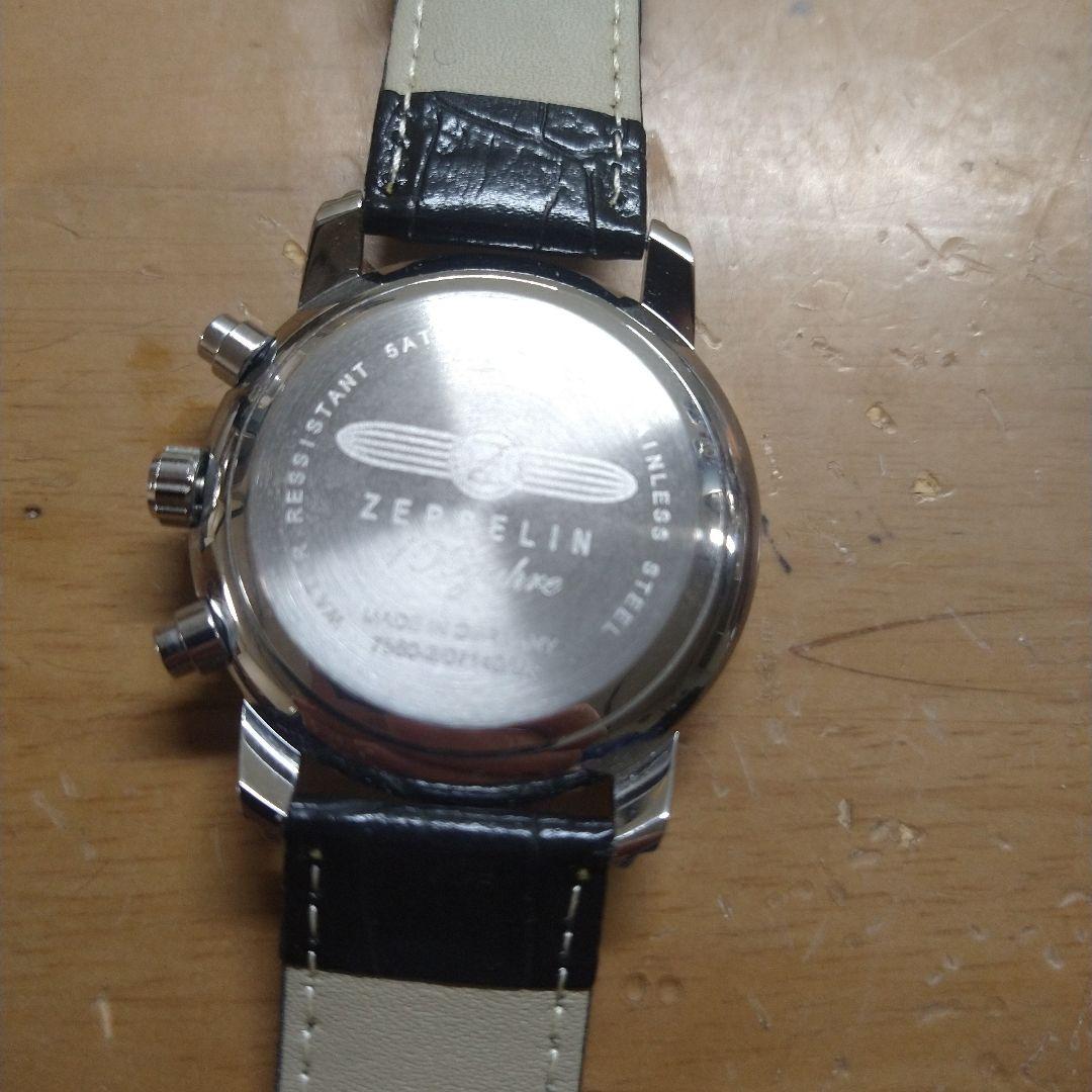 ひー様ZEPPPELIN飛行船100周年モデル クロノグラフ クォーツホワイト