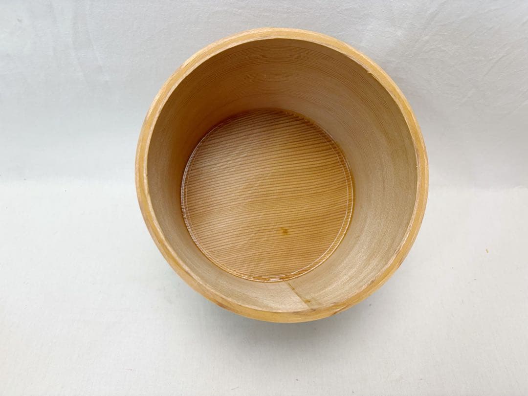 美品 茶道具 杉木地 曲水指 利休形 曲物 綴目 茶器 水差し