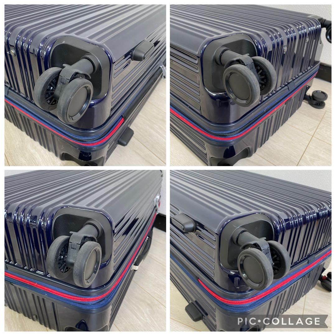 美品】TRANSCONTINENTS 4輪 キャリーケース M 75L TRANS CONTINENTS