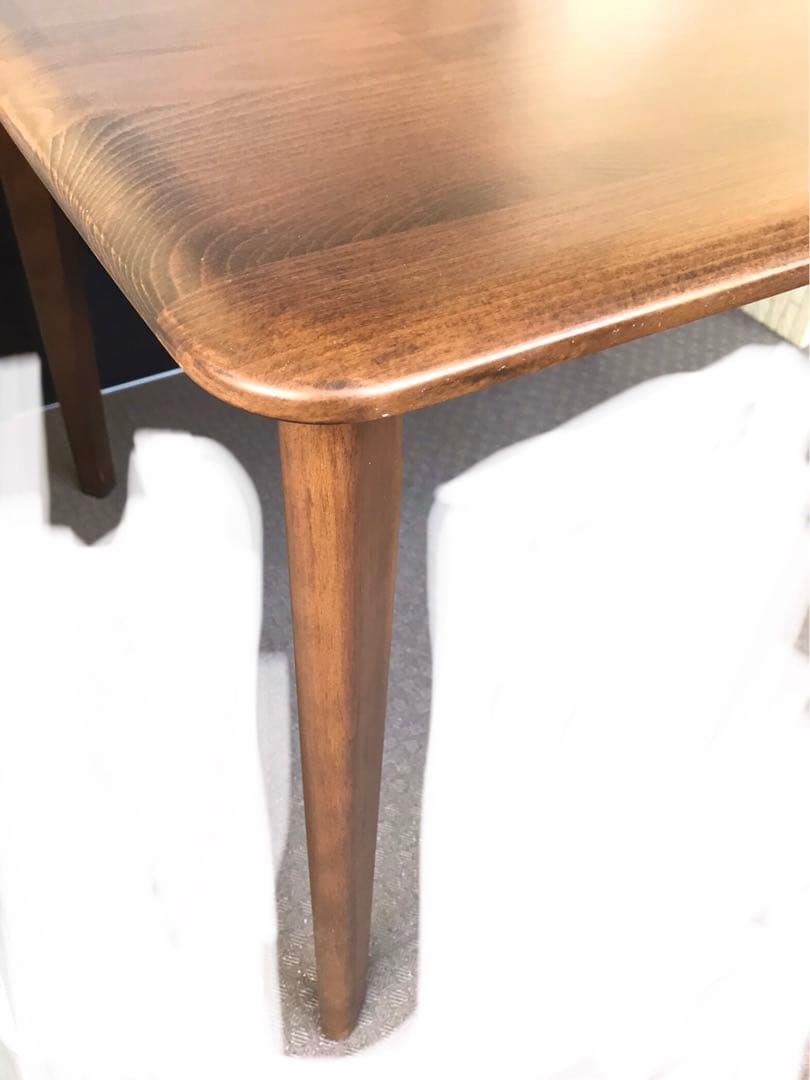 ニトリ Nコレクション ダイニングテーブル T-01 W90ミドルブラウン