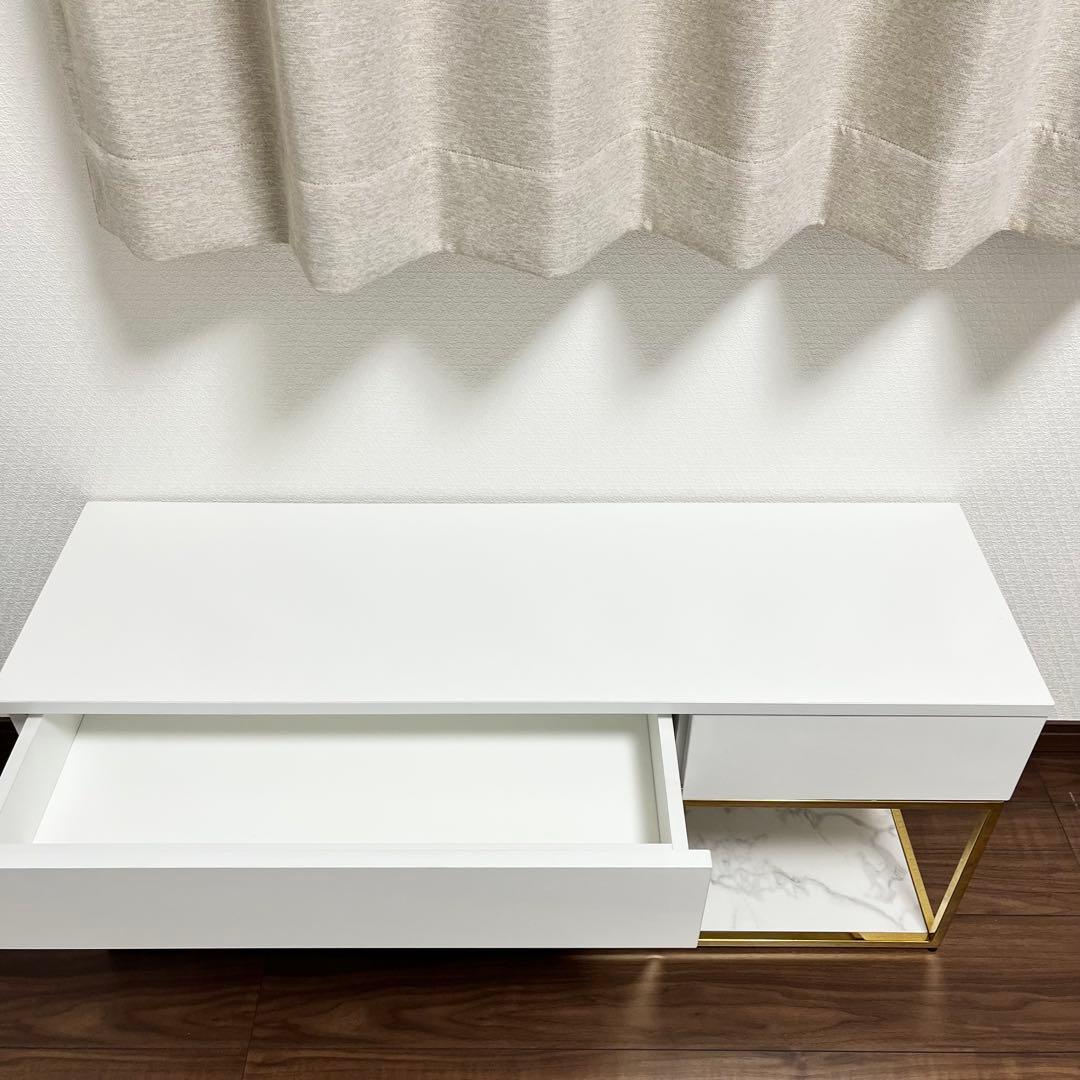 Francfranc フランフラン テレビボード 大理石調 ゴールドフレーム