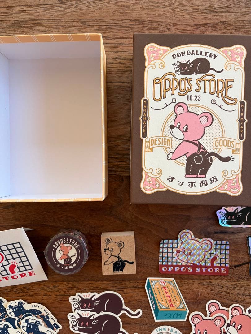 オビワン レトロ郵便 デザインペーパー ミニカード オッポ商店 貼り
