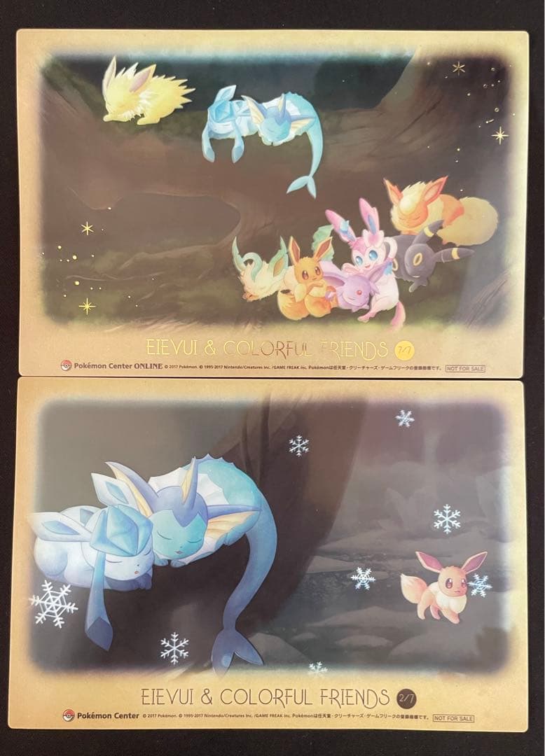 ポケモンセンター イーブイ カラフルフレンズ　クリアカード 6種セット