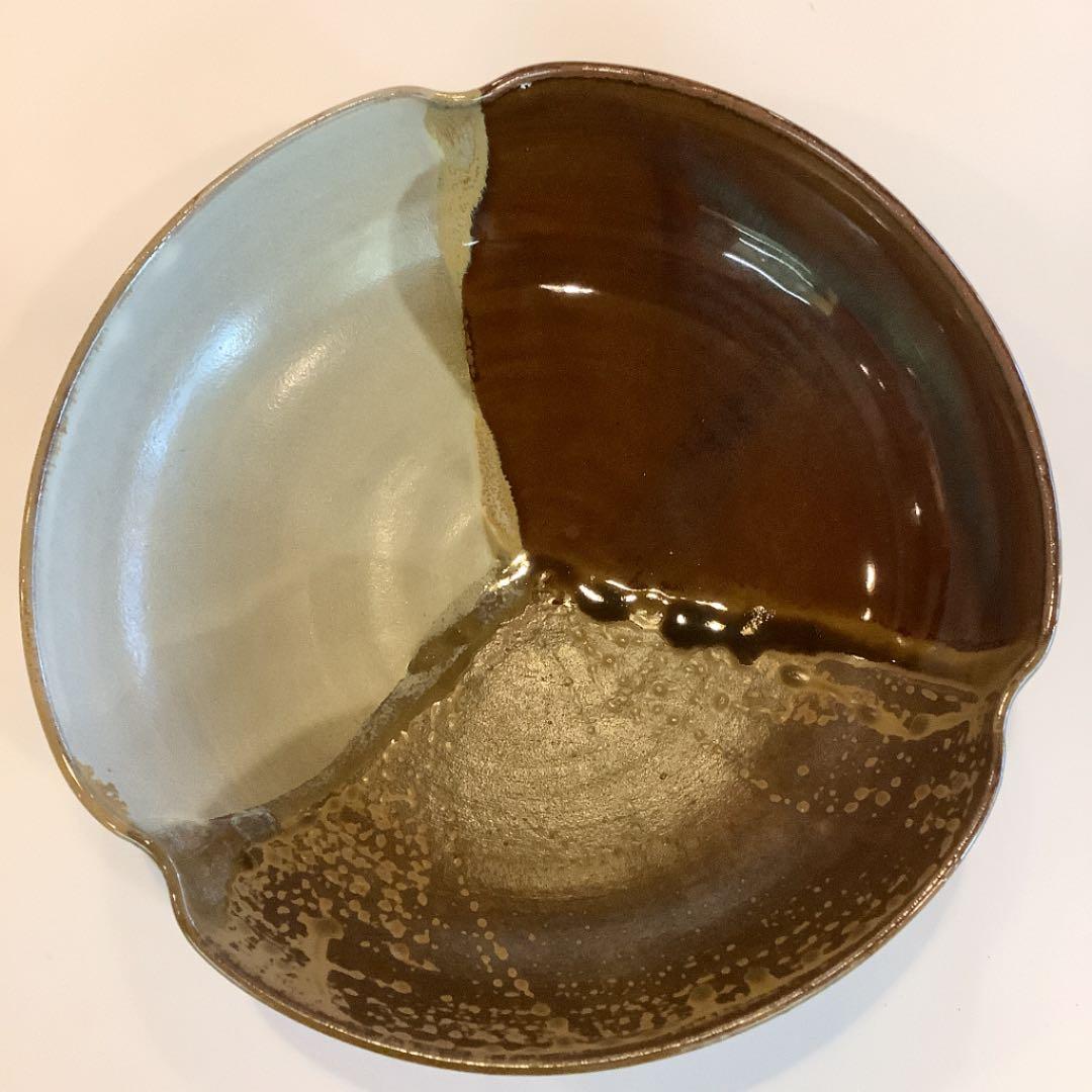 【茶道具】菓子器　高取焼　鬼丸碧山作