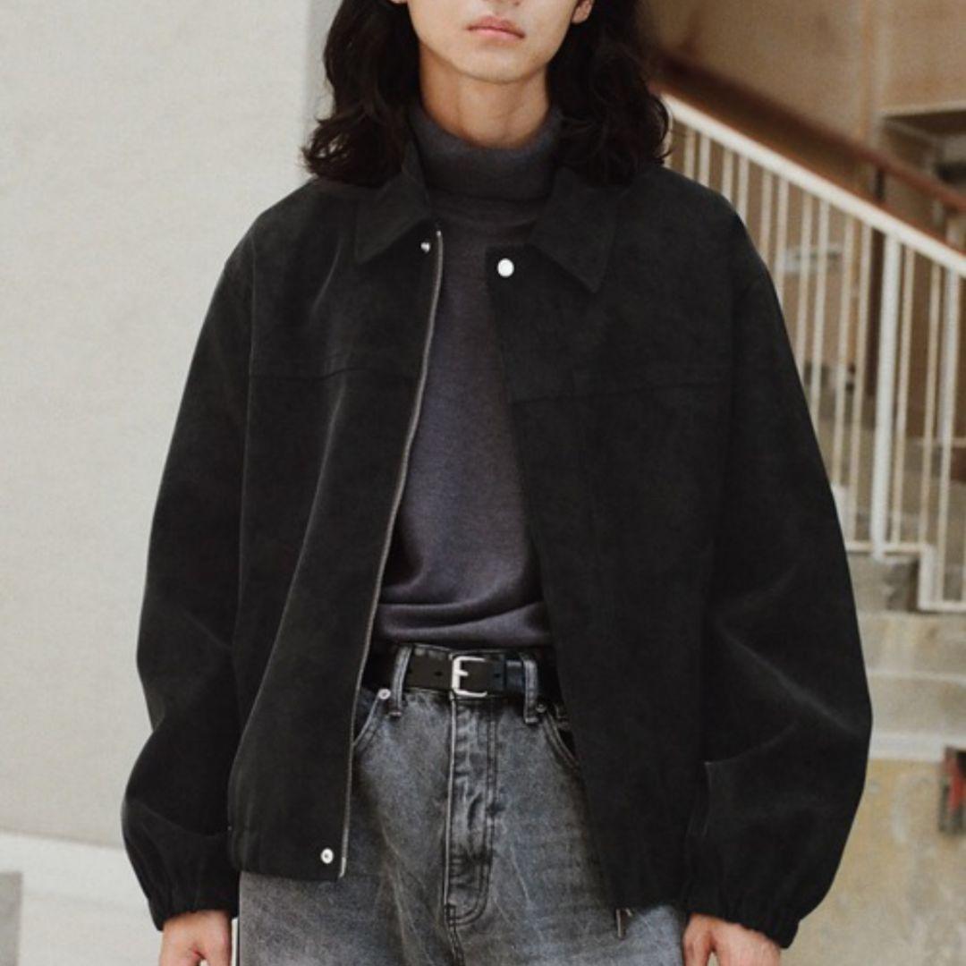 WYM lidnm FAUX SUEDE ZIP BLOUSON レザーブルゾン - メルカリ